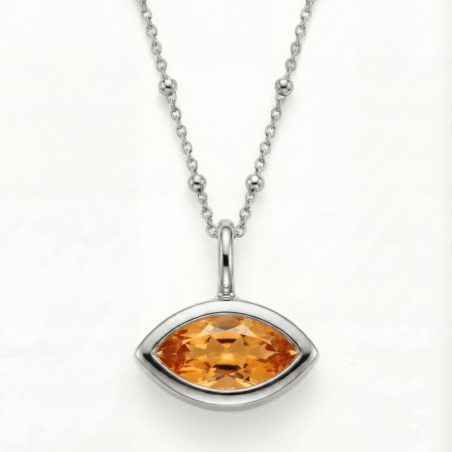 Siren’s Teardrop Citrine Necklace - Gold or Silver