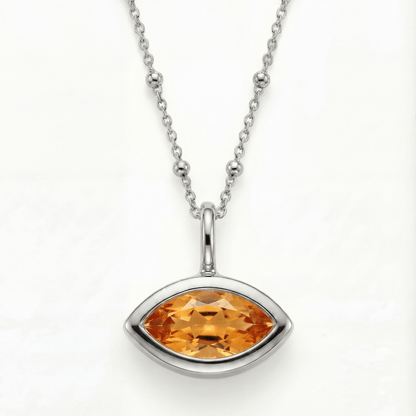 Siren’s Teardrop Citrine Necklace - Gold or Silver
