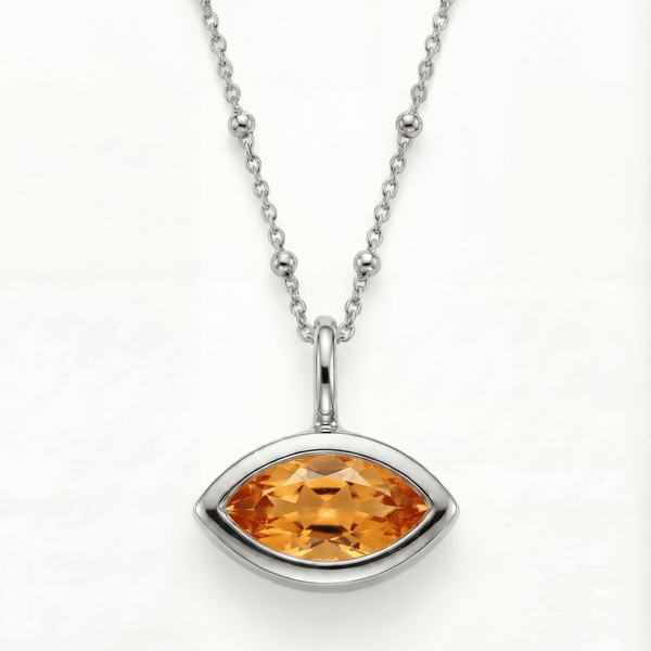 Siren’s Teardrop Citrine Necklace - Gold or Silver