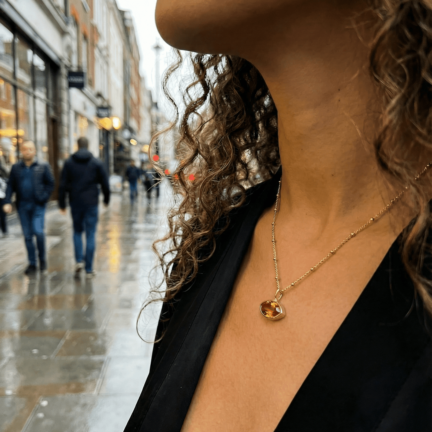 Siren’s Teardrop Citrine Necklace - Gold or Silver