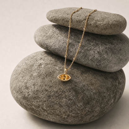 Siren’s Teardrop Citrine Necklace - Gold or Silver