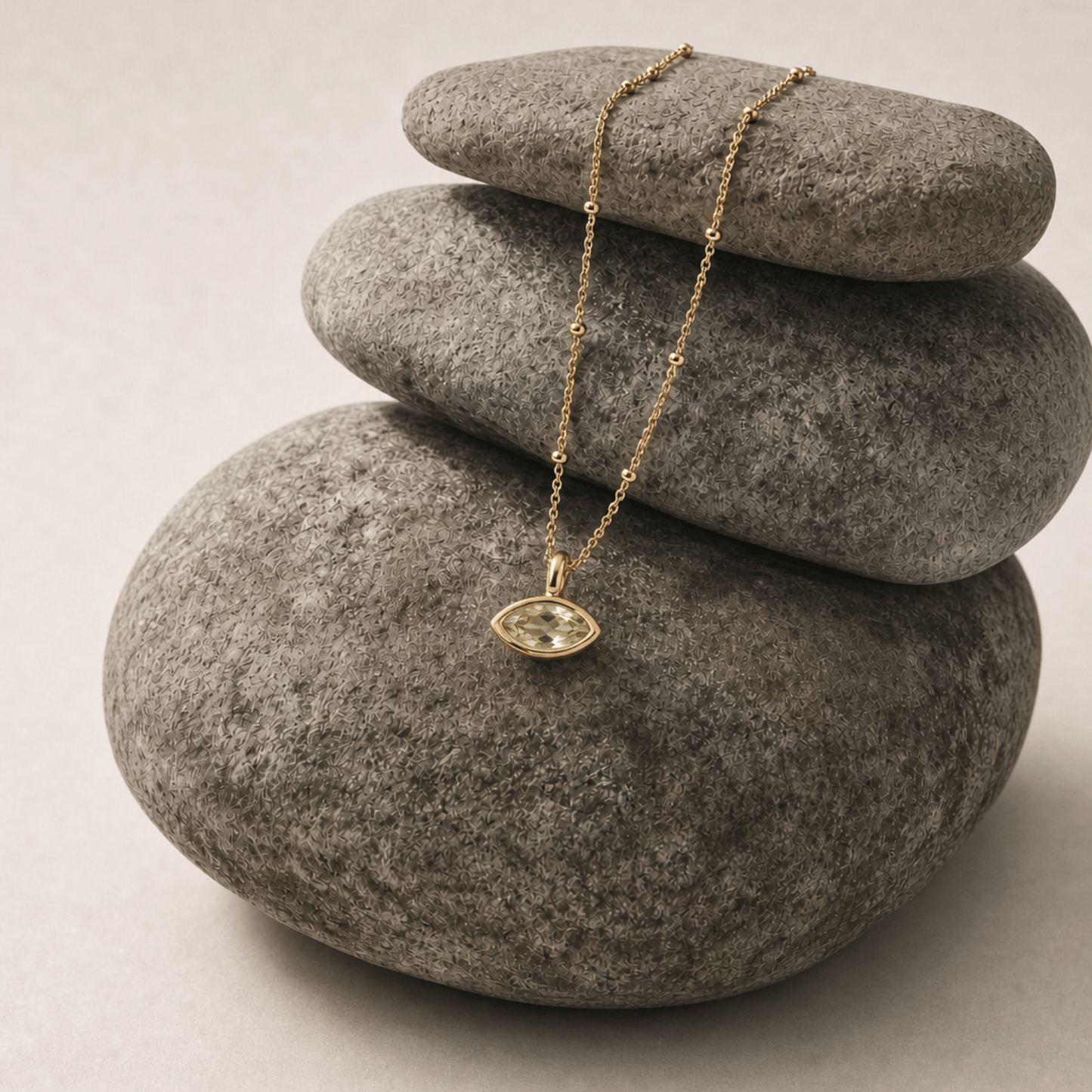 Siren’s Teardrop Green Quartz Necklace - Gold or Silver