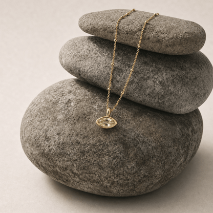 Siren’s Teardrop Green Quartz Necklace - Gold or Silver