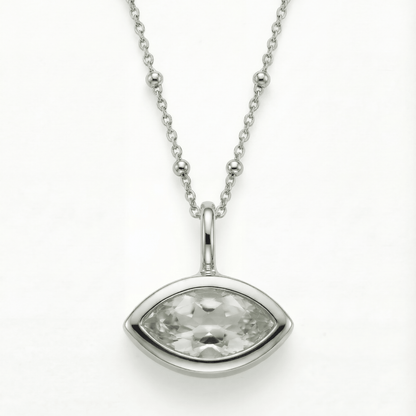 Siren’s Teardrop Green Quartz Necklace - Gold or Silver