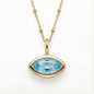 Siren’s Teardrop Sky Blue Topaz Necklace - Gold or Silver