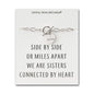 Sister Charm Bracelet with Quote Card Created with Zircondia® Crystals