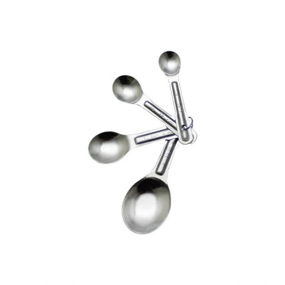 4-Piece Stainless Steel Measuring Spoon Set