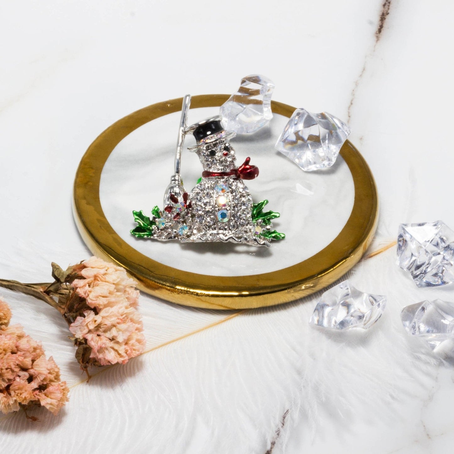 Snowman Christmas Brooch