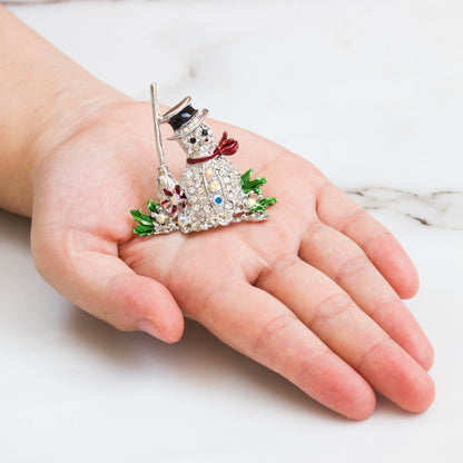 Snowman Christmas Brooch