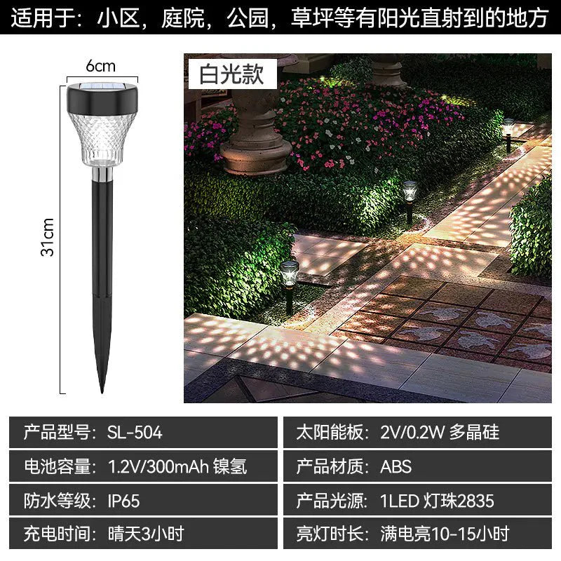 Solar Powered Waterproof Garden Pathway Projection Light