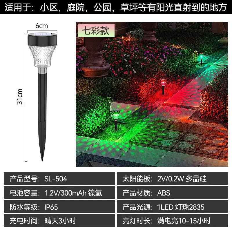 Solar Powered Waterproof Garden Pathway Projection Light
