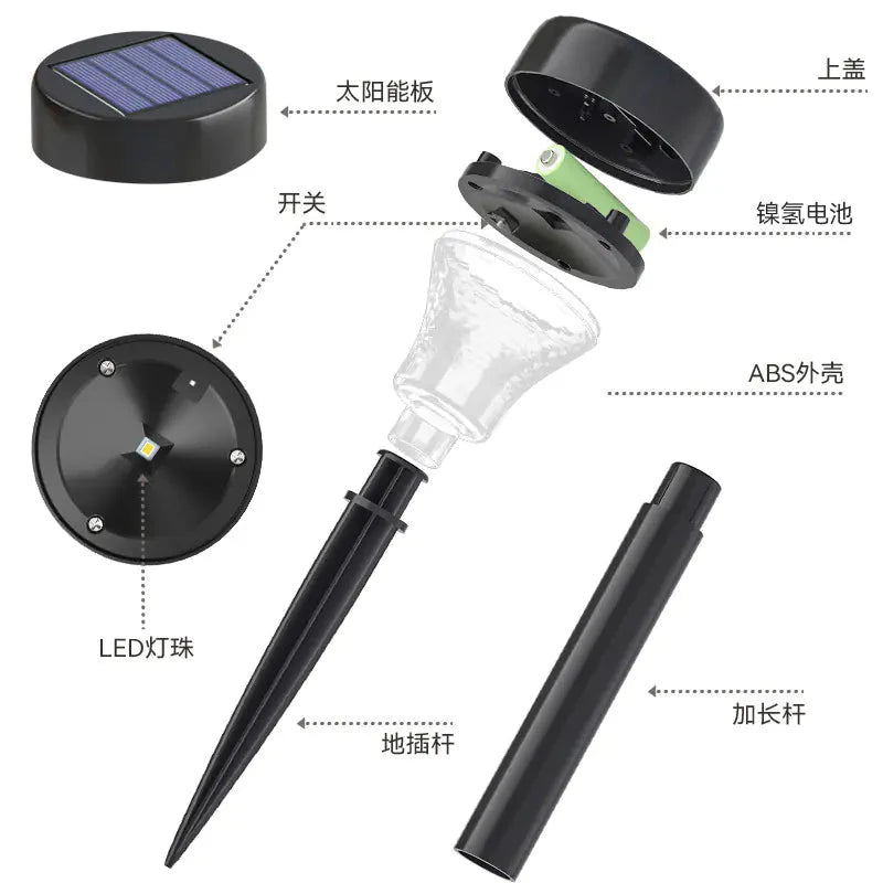Solar Powered Waterproof Garden Pathway Projection Light
