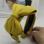 Solid Bowknot wide Hairbands Hair Accessories