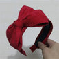 Solid Bowknot wide Hairbands Hair Accessories