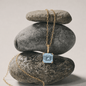 Large Gold Blue Topaz Necklace - Astrid