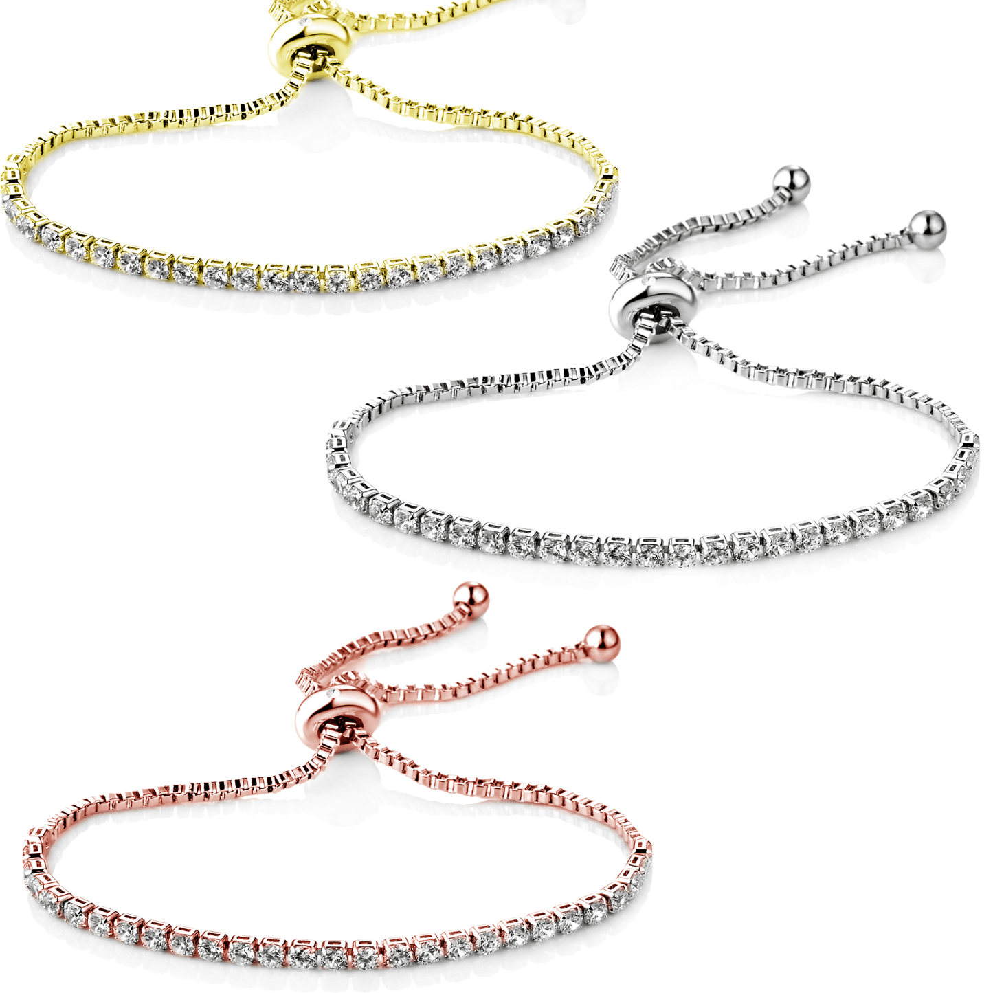 Solitaire Friendship Bracelet Created with Zircondia® Crystals