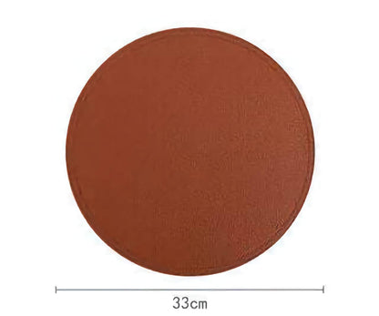 SophistiMat Brown Leather Placemat and Coaster Set