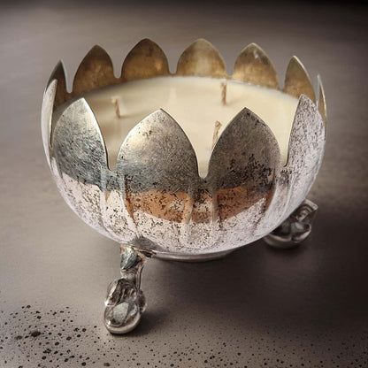 Repurposed Flower Bowl Candle