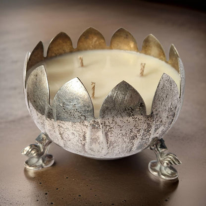 Repurposed Flower Bowl Candle