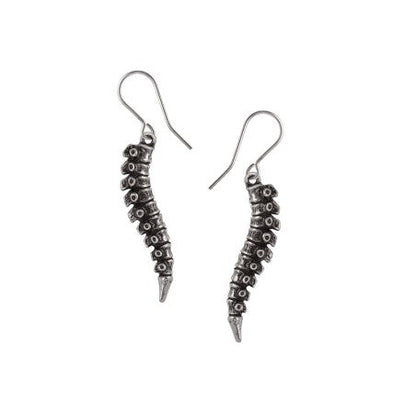 Spine Earrings Pewter Gothic Anatomical Jewellery