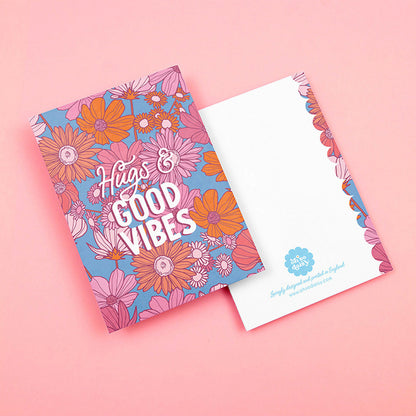 HUGS AND GOOD VIBES GREETINGS CARD