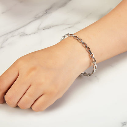 Stainless Steel Infinity Bangle (7 Inch)