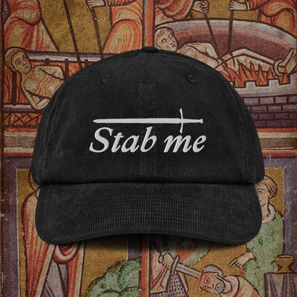 stab me - corduroy hat