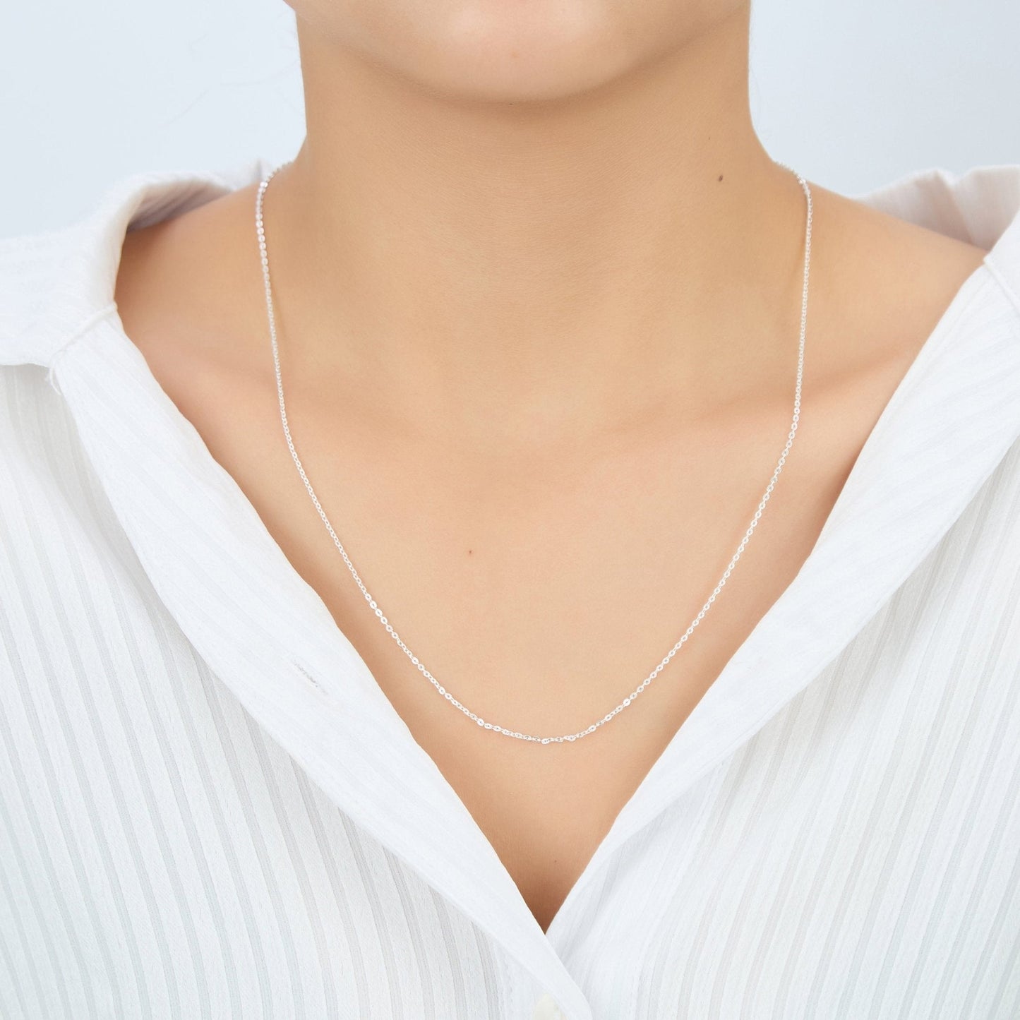 Sterling Silver 16" 18" 20" Inch 1.2mm Fine Cable Chain Necklace