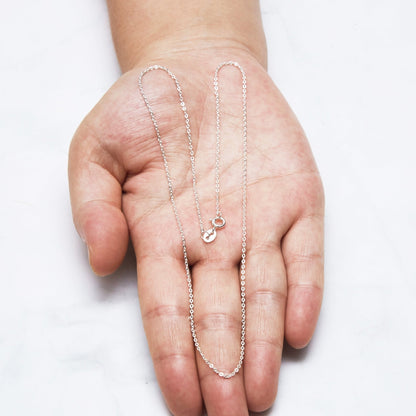 Sterling Silver 16" 18" 20" Inch 1.2mm Fine Cable Chain Necklace