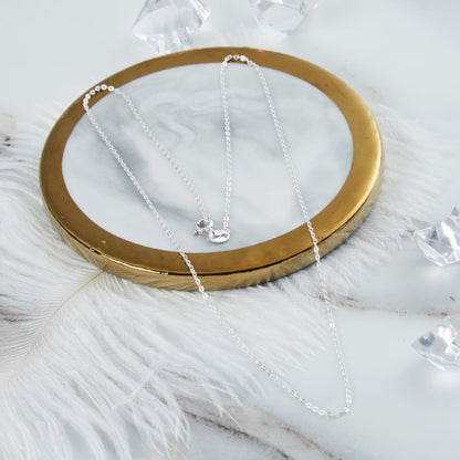 Sterling Silver 16" 18" 20" Inch 1.2mm Fine Cable Chain Necklace