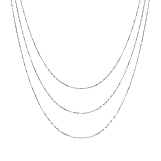 Sterling Silver 16" 18" 20" Inch 1.2mm Fine Cable Chain Necklace