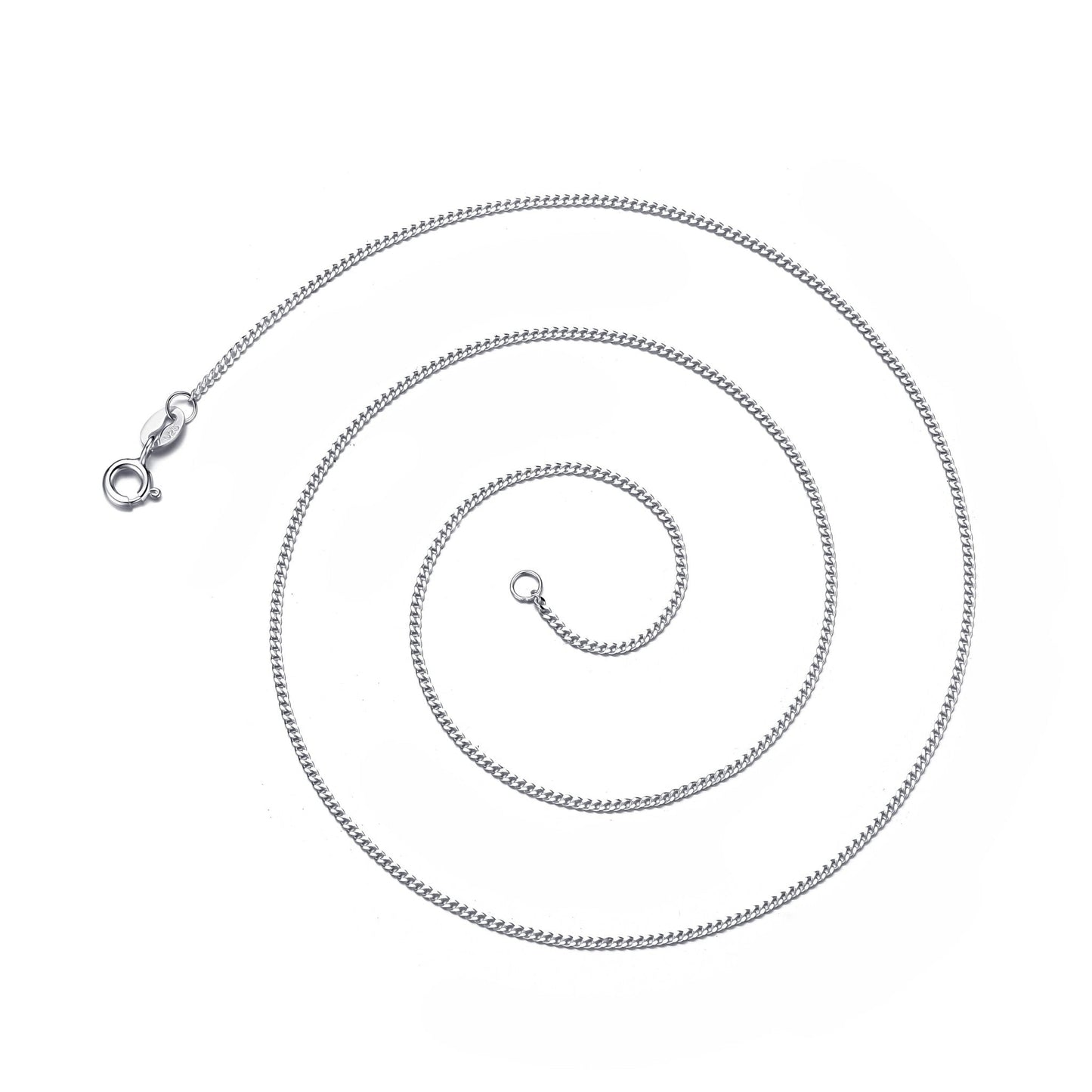 Sterling Silver 16" 18" 20" Inch 1.2mm Fine Italian Curb Chain Necklace