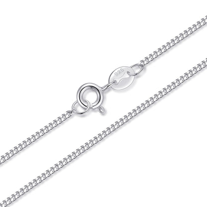 Sterling Silver 16" 18" 20" Inch 1.2mm Fine Italian Curb Chain Necklace