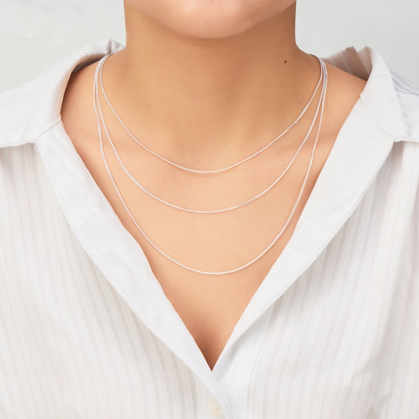 Sterling Silver 16" 18" 20" Inch 1.2mm Fine Italian Curb Chain Necklace