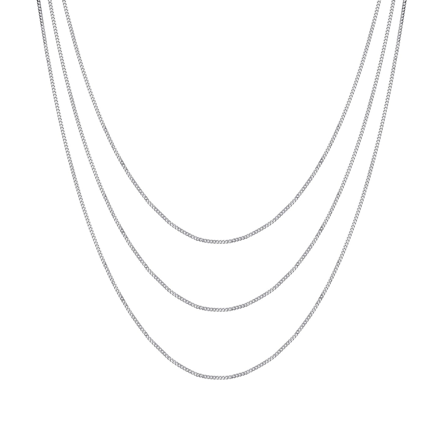 Sterling Silver 16" 18" 20" Inch 1.2mm Fine Italian Curb Chain Necklace