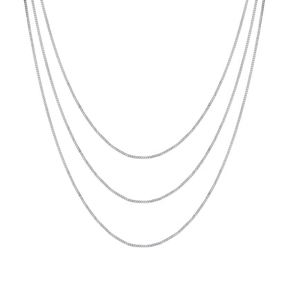 Sterling Silver 16" 18" 20" Inch 1.2mm Fine Italian Curb Chain Necklace