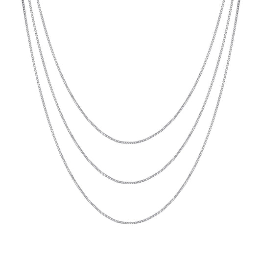 Sterling Silver 16" 18" 20" Inch 1.2mm Fine Italian Curb Chain Necklace