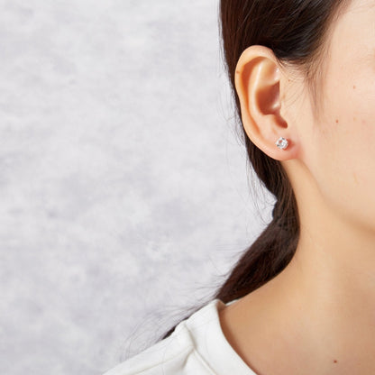 Sterling Silver 3 Pack of 4, 5, and 6mm Earrings Created with Zircondia® Crystals