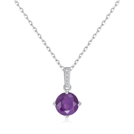 Sterling Silver Amethyst Gemstone Necklace