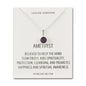 Sterling Silver Amethyst Gemstone Necklace with Quote Card