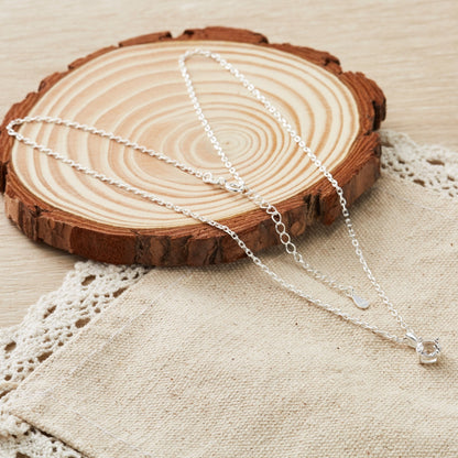 Sterling Silver April (Diamond) Birthstone Necklace Created with Zircondia® Crystals