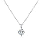 Sterling Silver April (Diamond) Birthstone Necklace Created with Zircondia® Crystals