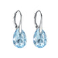 Sterling Silver Aquamarine Drop Earrings Created with Zircondia® Crystals