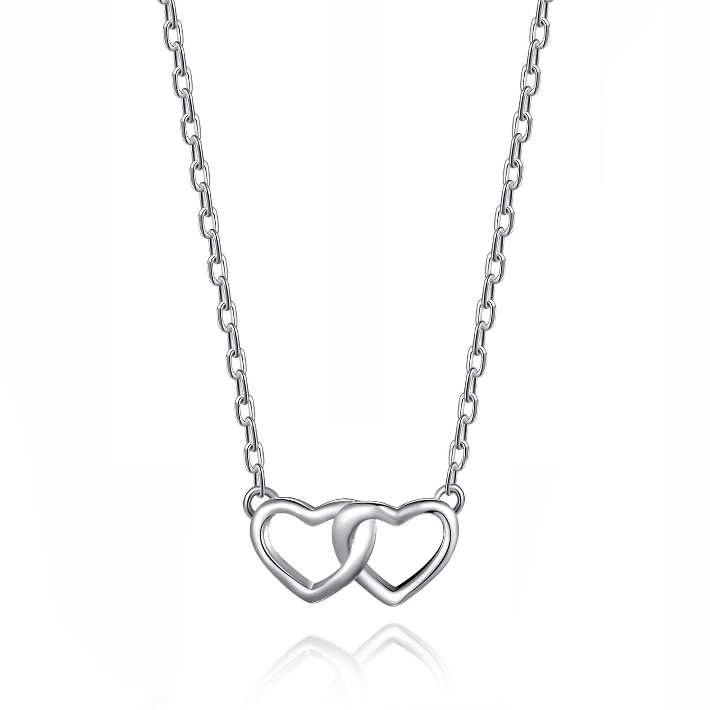 Sterling Silver Auntie Quote Heart Link Necklace