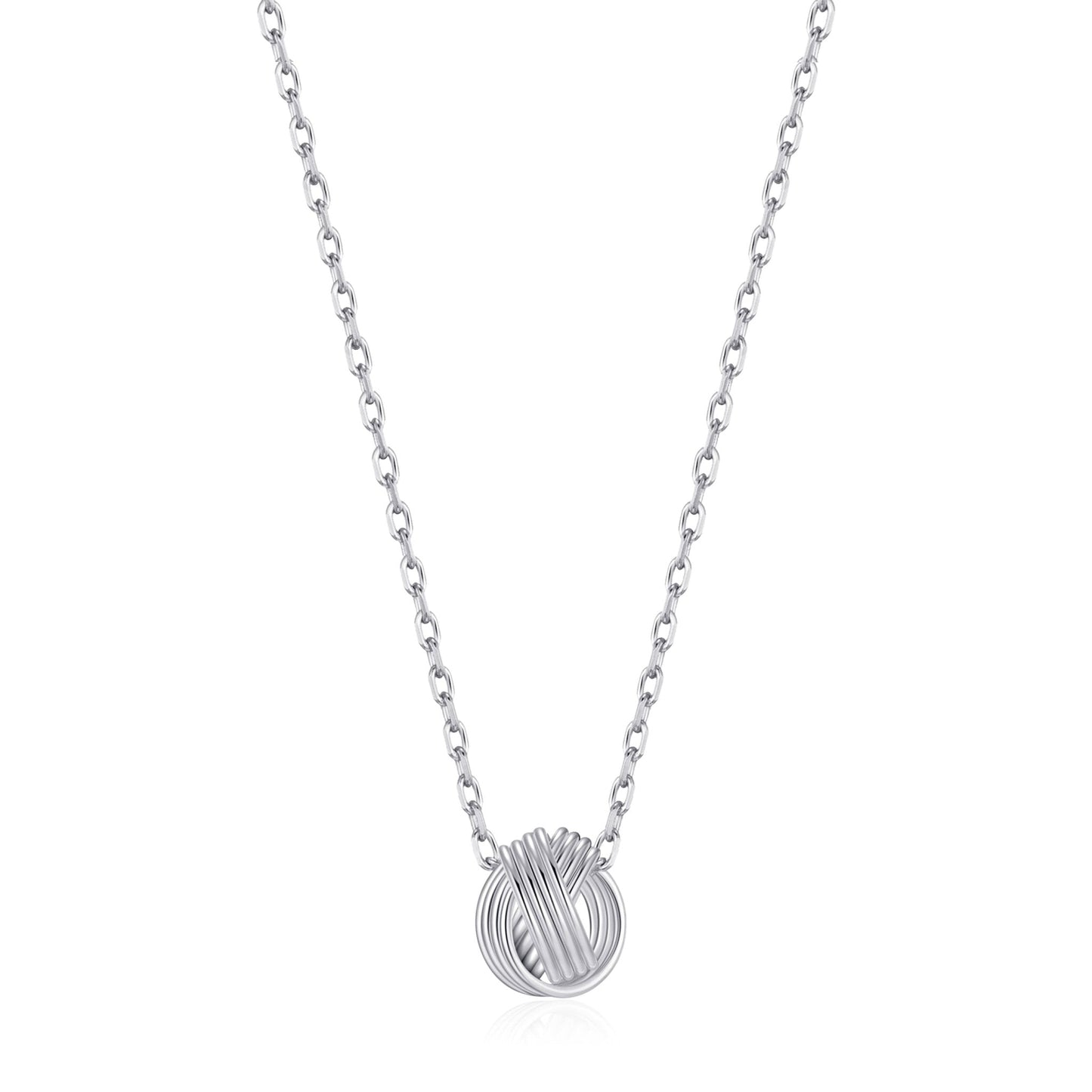 Collier Nœud Tante en Argent Sterling avec Citation