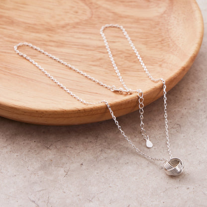Sterling Silver Mum Quote Knot Necklace