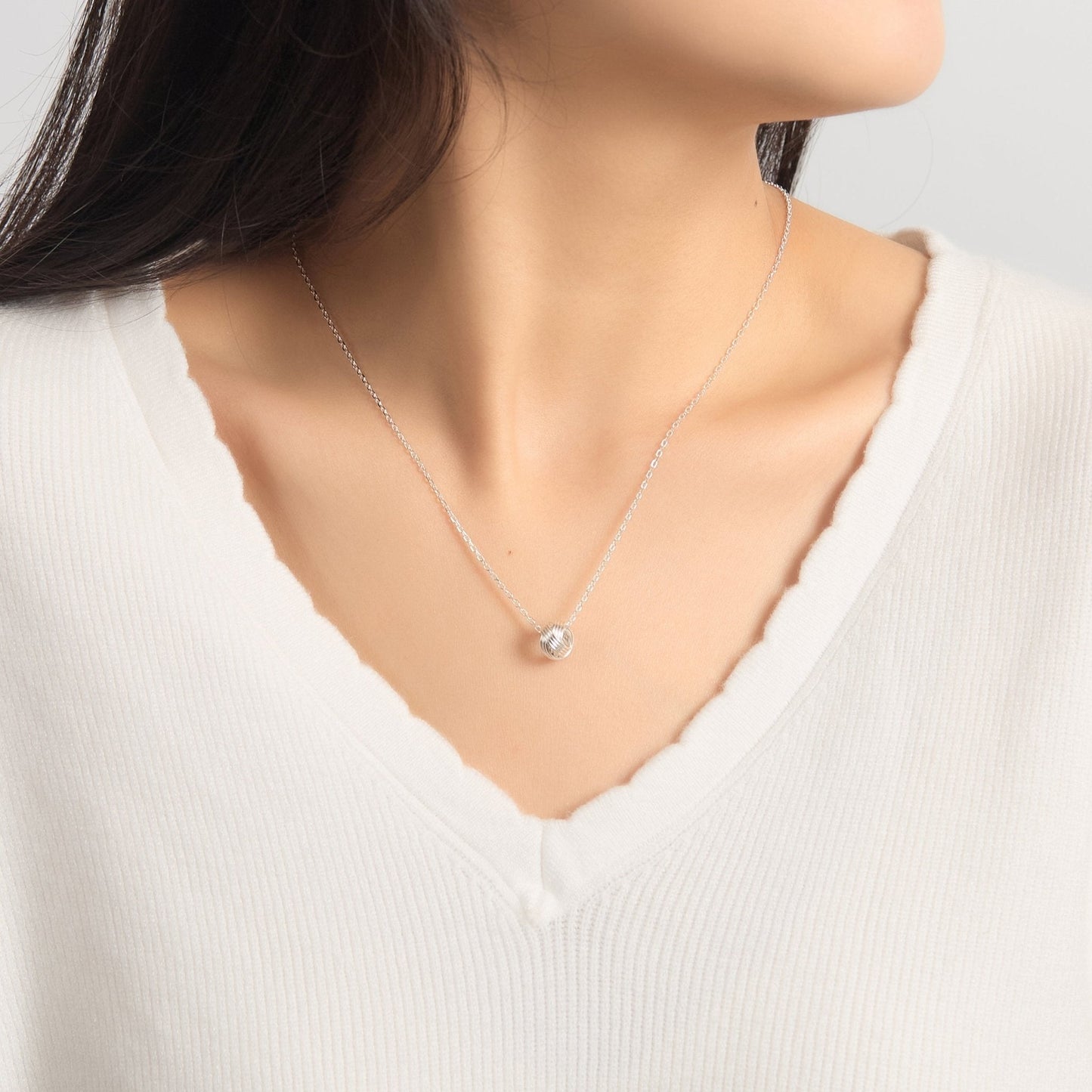 Sterling Silver Niece Quote Knot Necklace