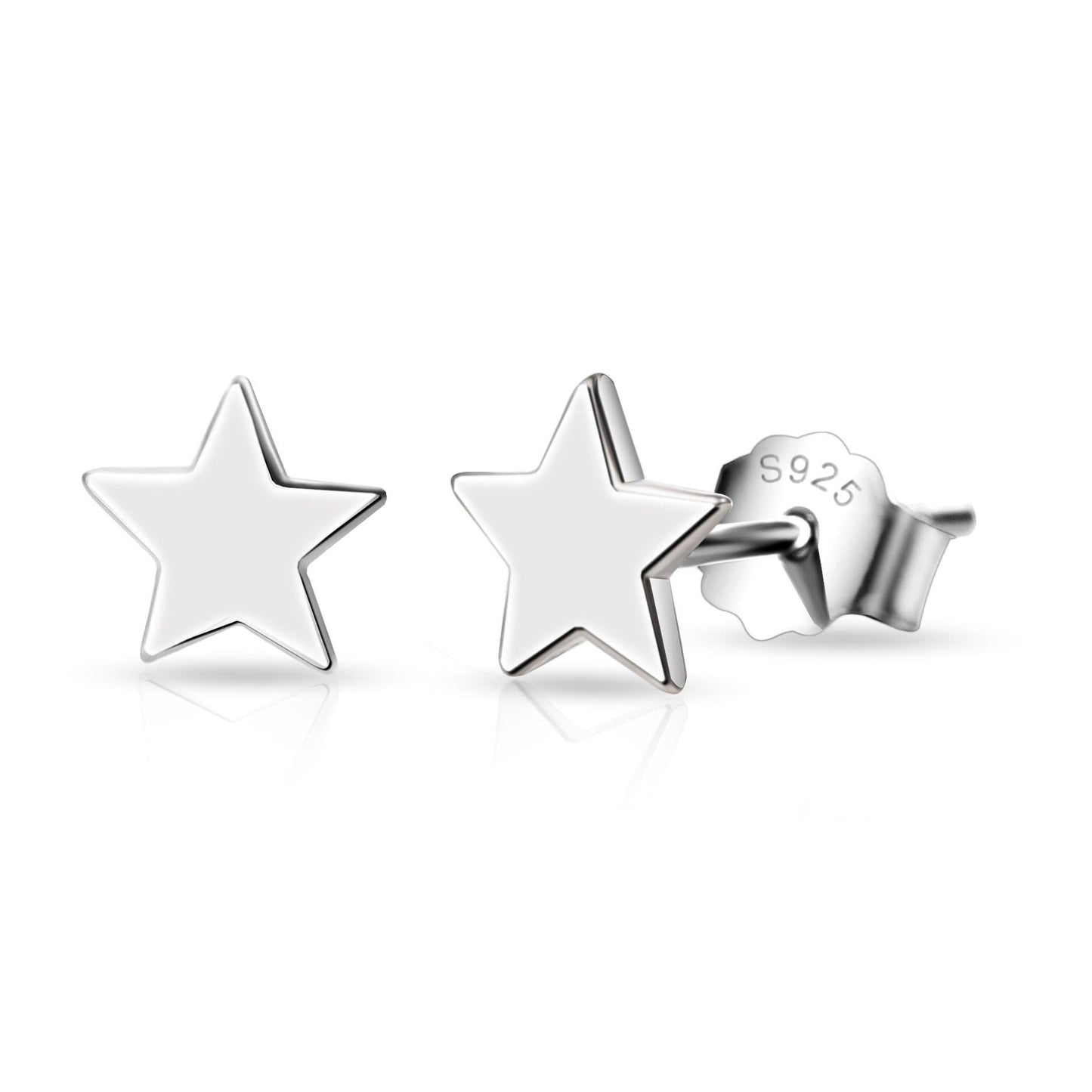 Sterling Silver Mum Quote Star Earrings