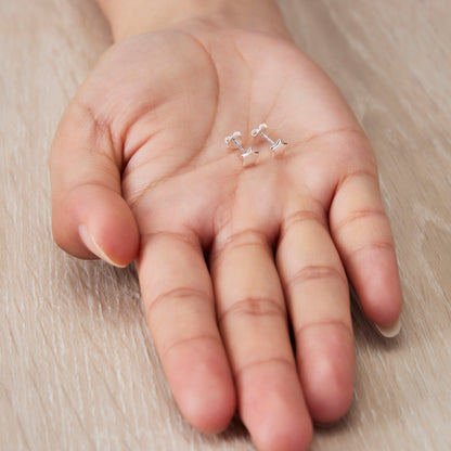 Sterling Silver Nan Quote Star Earrings