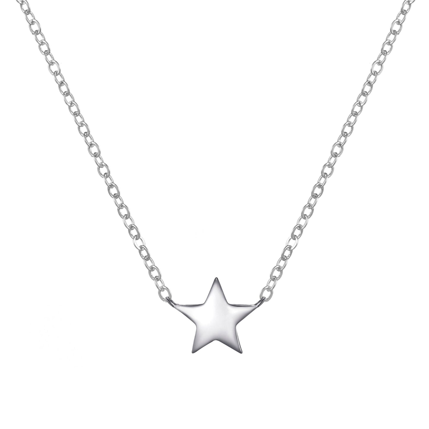 Sterling Silver Auntie Quote Star Necklace